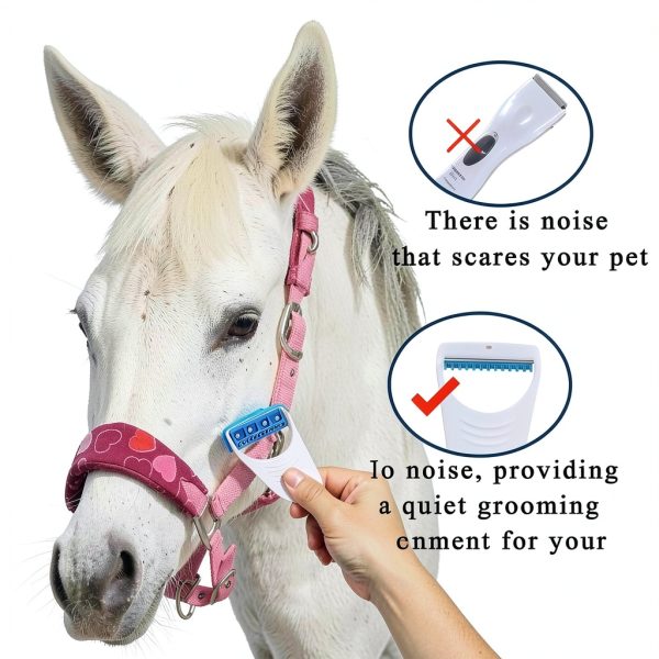 Horse Clippers Tinalen HP-001 6Pcs Grooming Razor Set Safety Cover-5