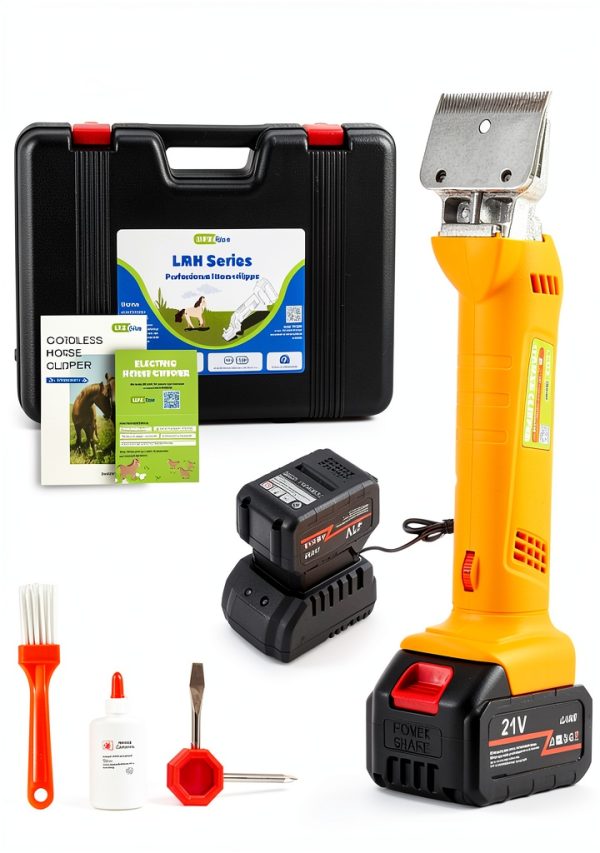 Horse Clippers Luzrise Cordless 6-Speed Groomer with 21V 4Ah Batteries-0