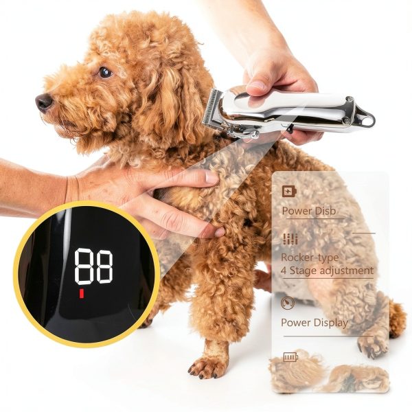 Horse Clippers Rosvola Professional Cordless Trimmer with LED Display-3